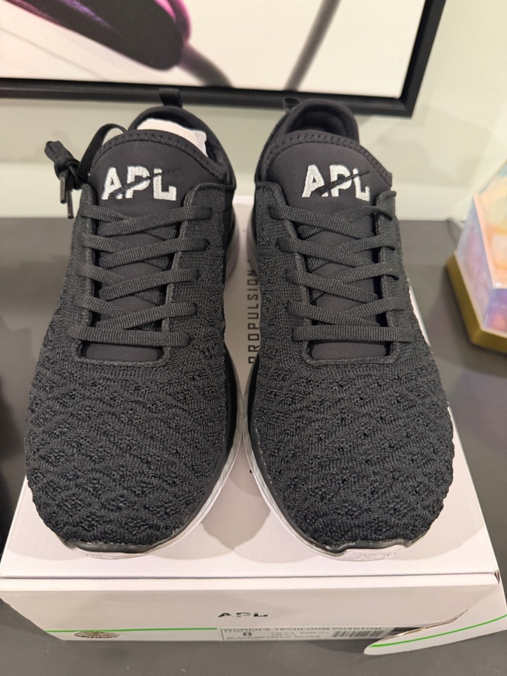 APL Black Knit TechLoom Phantom Sneakers